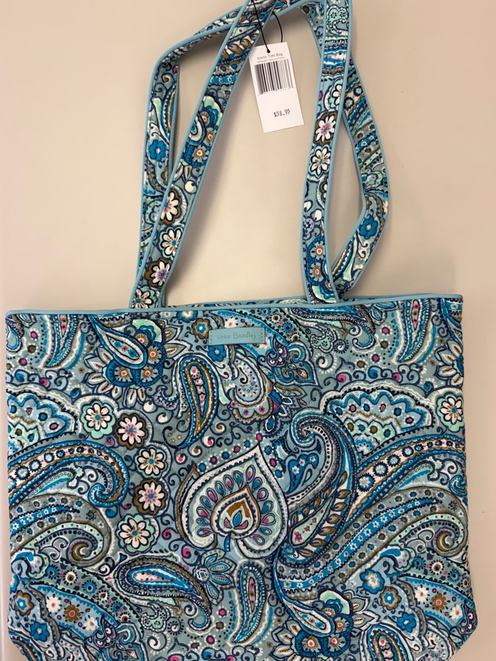 NWT Vera Bradley Iconic Tote Daisy Dot Paisley Bag